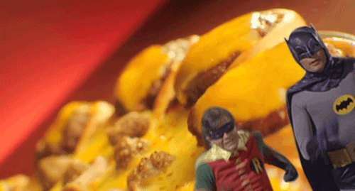 gifs animés culinaires weird batman robin