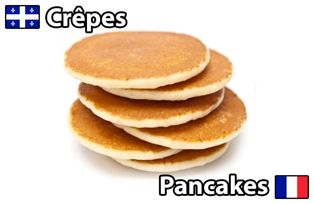 termes culinaires québec france crêpes vs pancakes