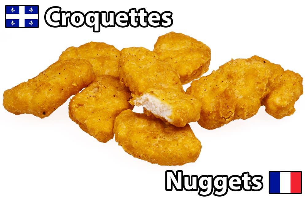 termes culinaires québec france croquettes vs nuggets