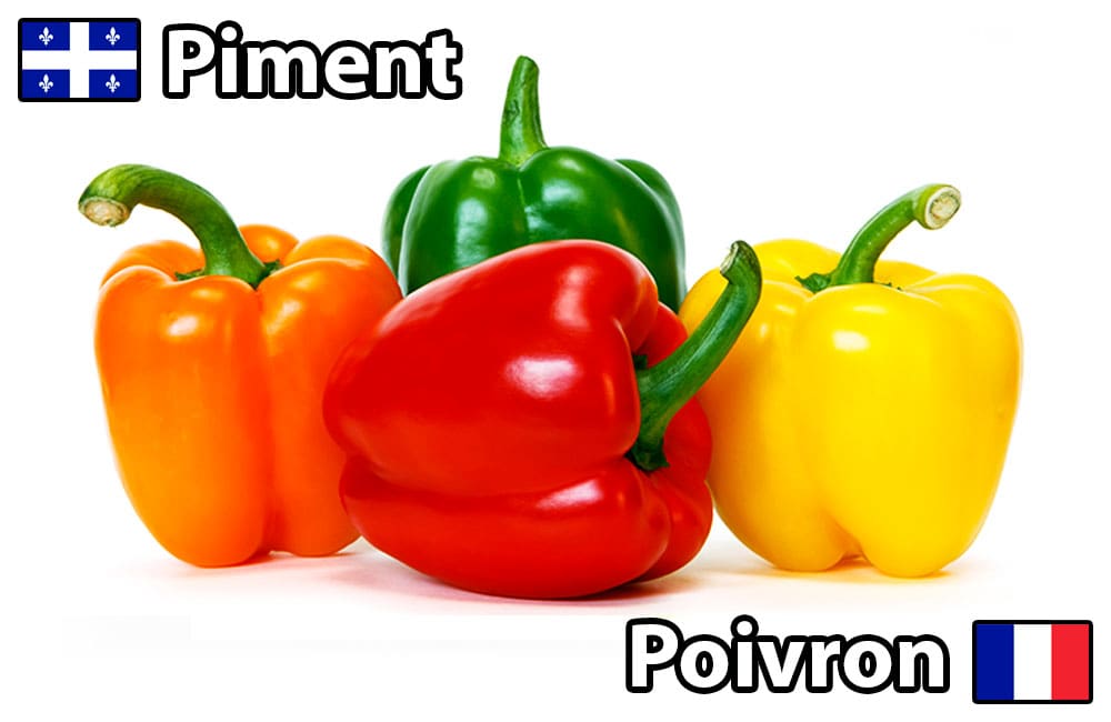 termes culinaires québec france piment vs poivron