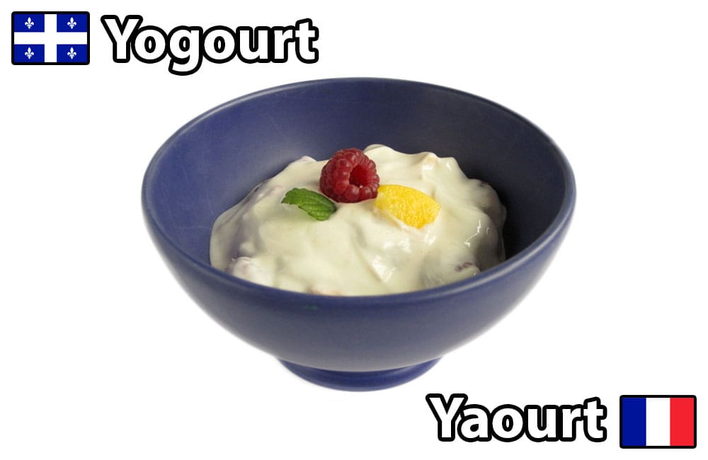 termes culinaires québec france yogourt vs yaourt