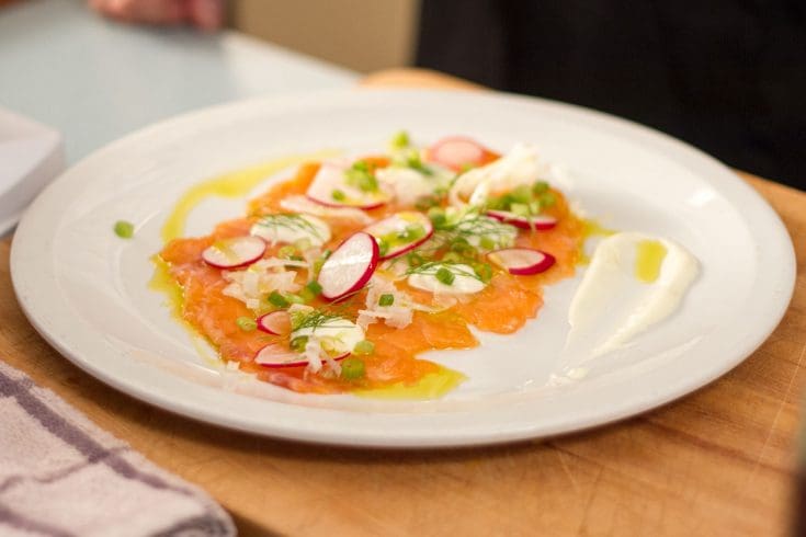 Carpaccio de saumon au fenouil