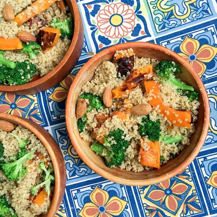 Quinoa au cari, brocoli et courge musquée