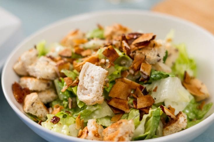 Salade César végétalienne