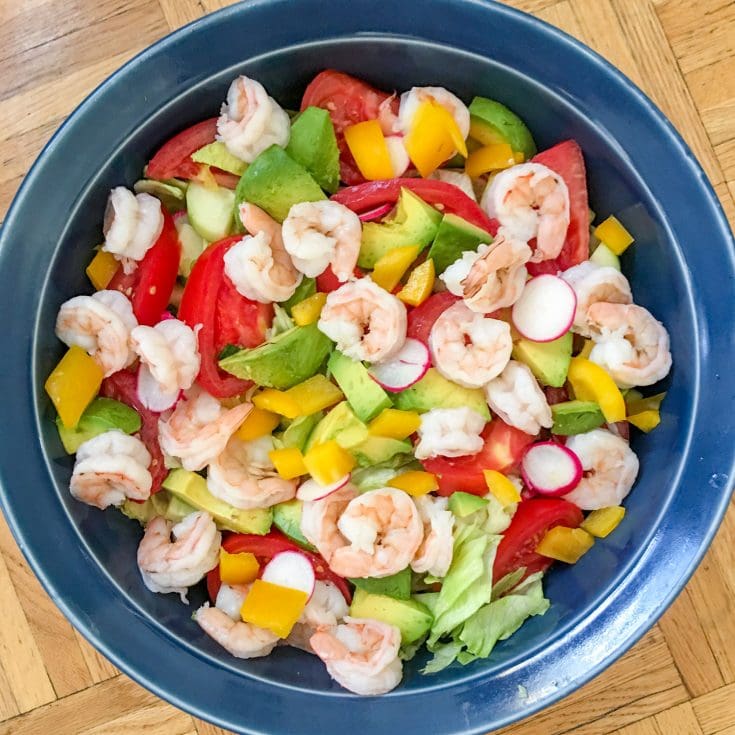 Salade estivale de crevettes