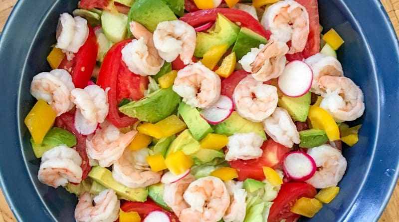 Salade estivale de crevettes