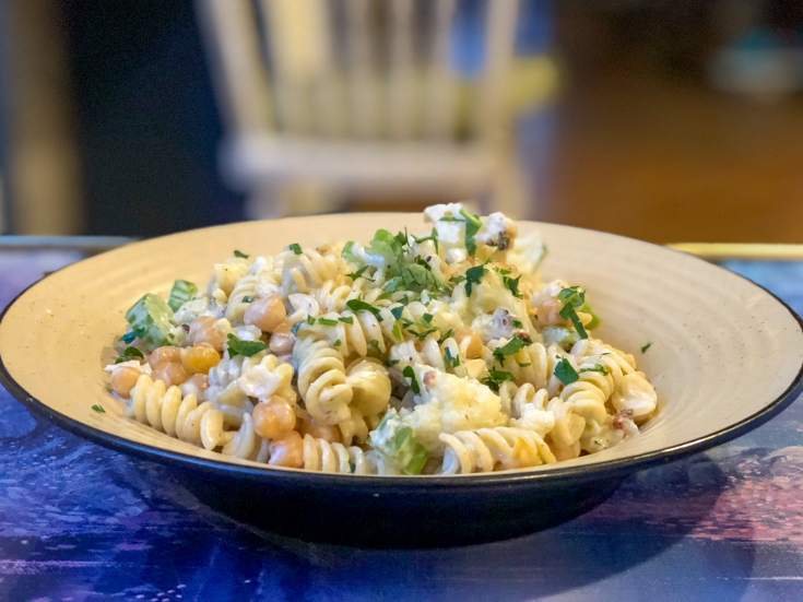 Fusilli aux pois chiches et chou-fleur