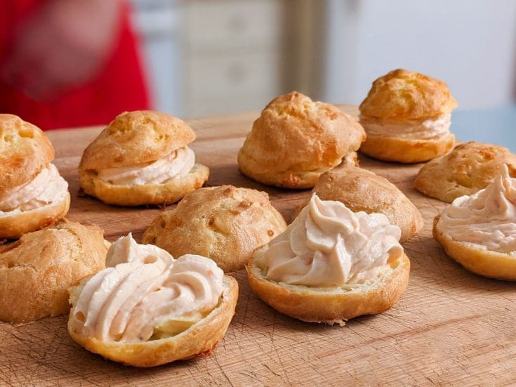 Gougères à la mousse de saumon fumé