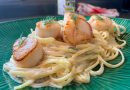 Linguine aux pétoncles poêlés