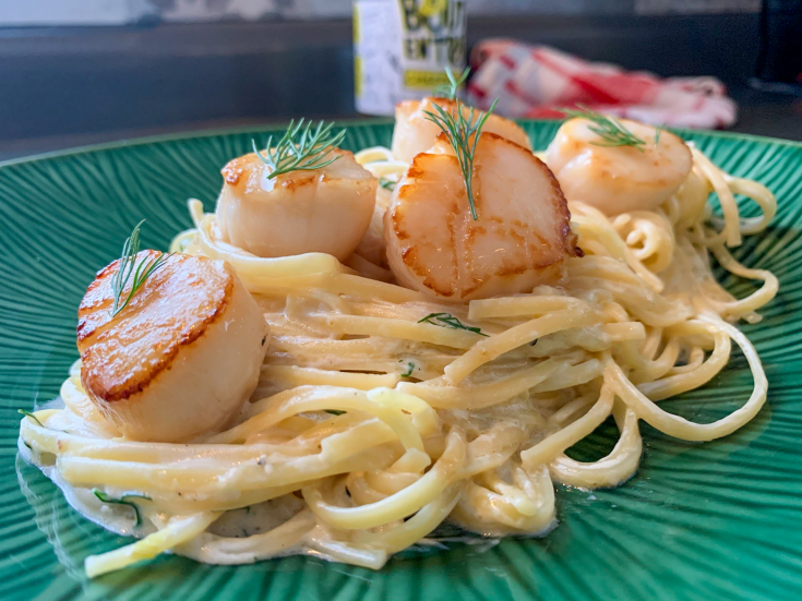 Linguini aux pétoncles poêlés