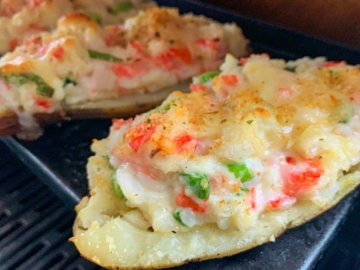 Pommes de terre farcies au crabe (potatoe skins de luxe)