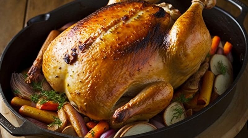 Recette de poulet rôti créée par l'Intelligence Artificielle