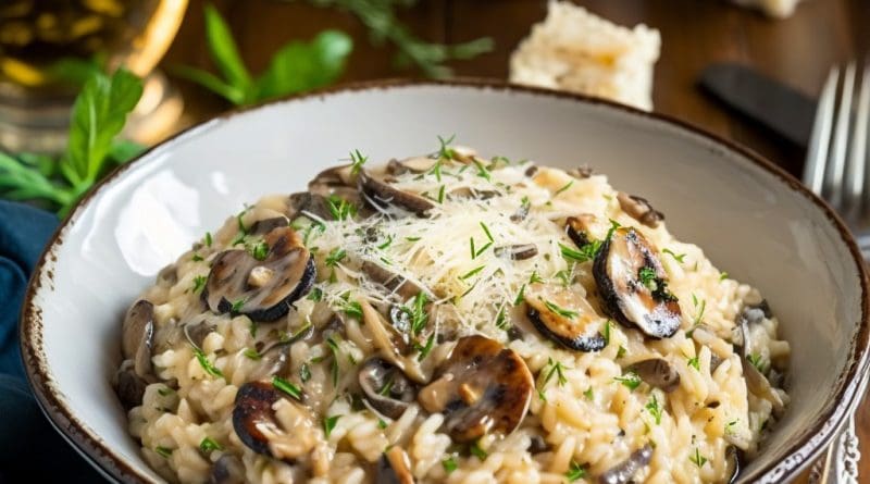 Recette de risotto créée par l'Intelligence Artificielle