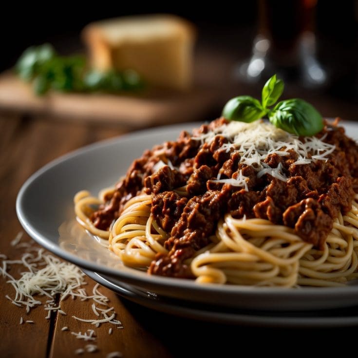 Recette de spaghetti bolognaise créée par l'Intelligence Artificielle