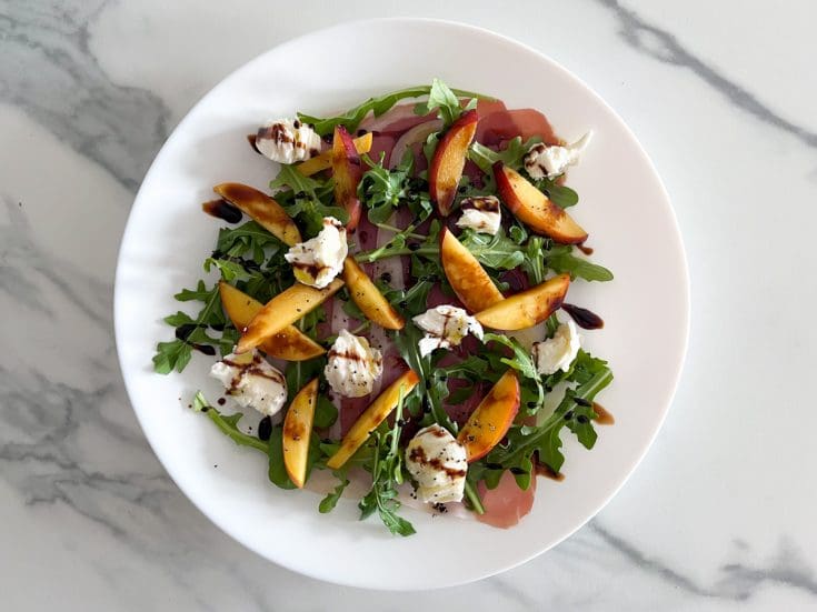 Salade de prosciutto, nectarine & bocconcini