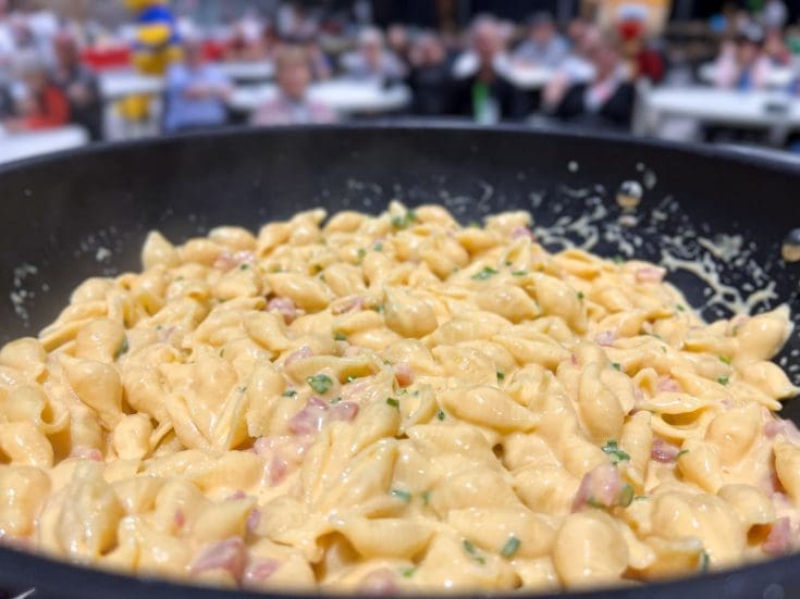 Mac n’ cheese à la pancetta caramélisée à l'érable