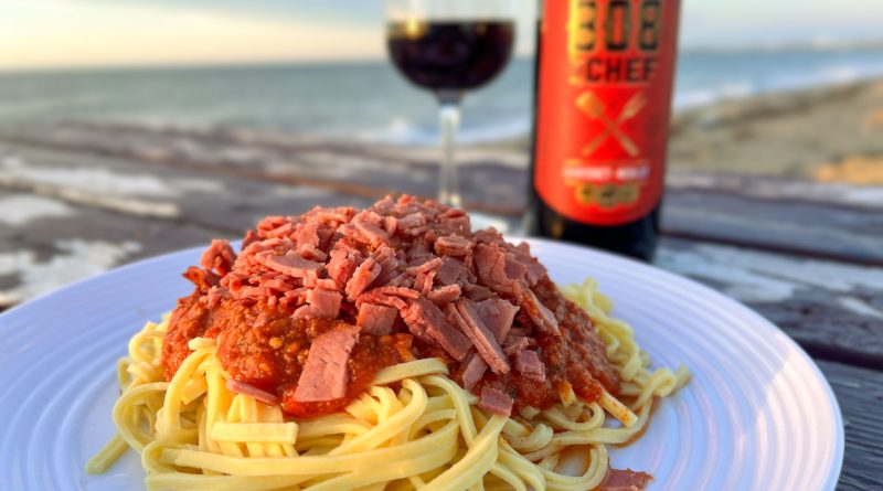 Spaghetti bolognaise au smoked meat selon Bob le Chef