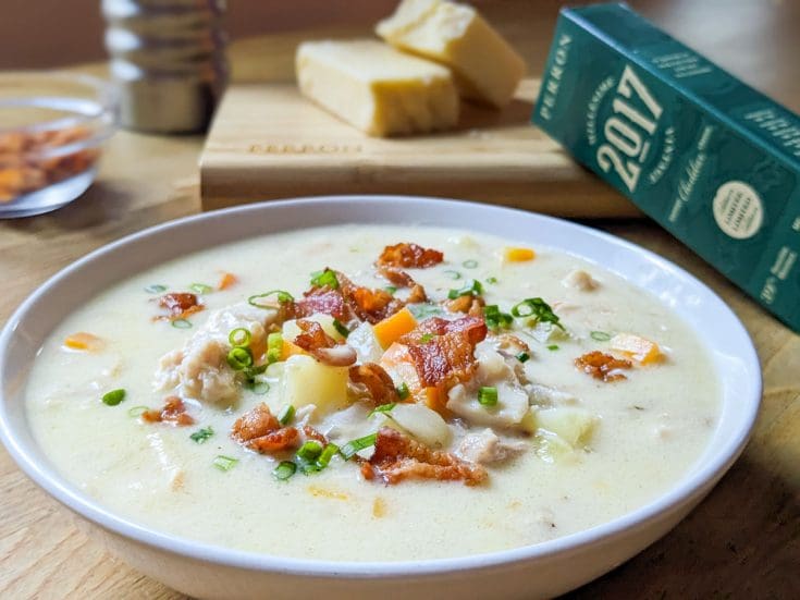 Chaudrée de dinde au cheddar vieilli et bacon