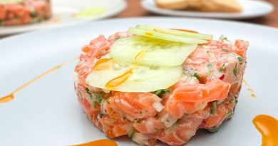 Tartare de saumon aux légumes croquants