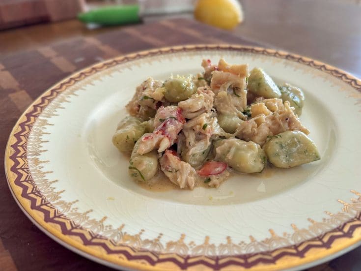 Recette de gnocchi à la ricotta, sauce brandy et homard