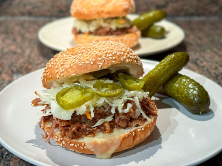 Pulled pork (porc effiloché) style BBQ au four