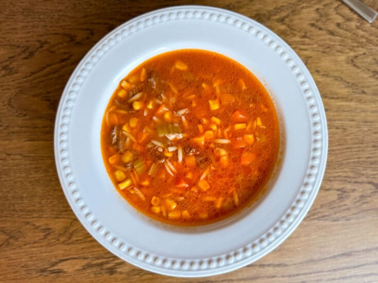 Soupe boeuf et tomates