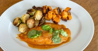 Poisson poché au lait de coco et gingembre
