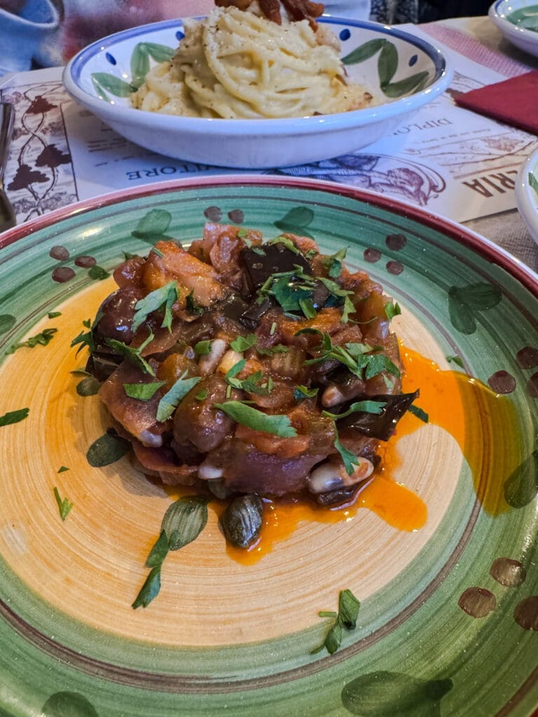 caponata osteria il matto trastevere rome