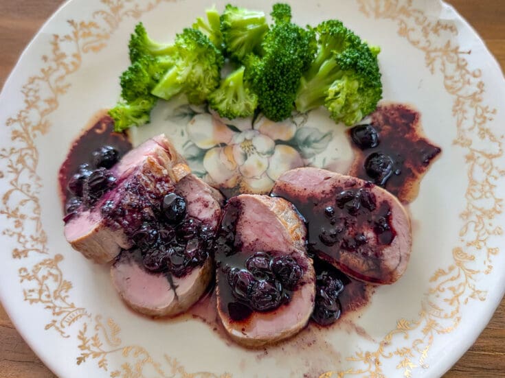 Filet de porc sauce aux bleuets
