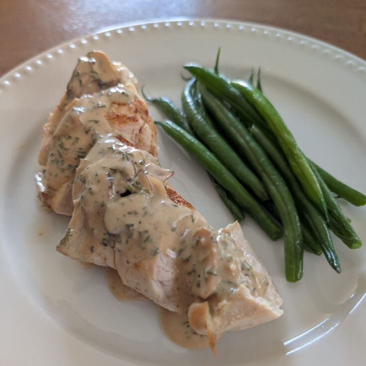Poitrine de poulet sauce forestière