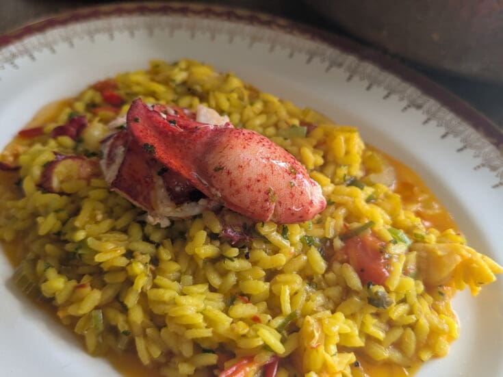 Risotto safrané au homard