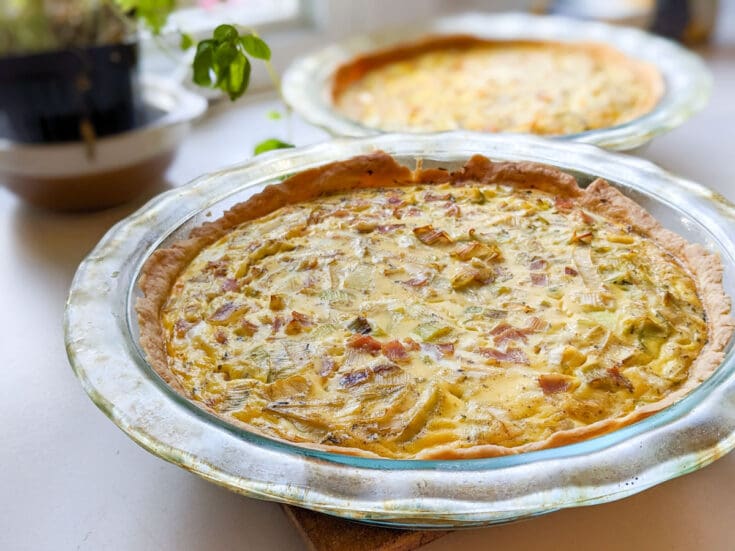 Quiche au jambon, poireaux et fromage ultra facile