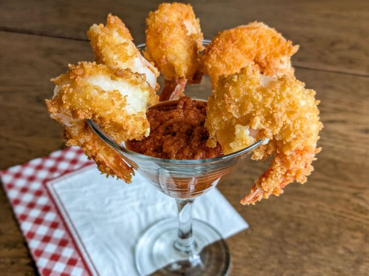 Cocktail de crevettes panées
