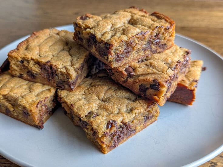 Blondie au beurre d’arachides et chocolat