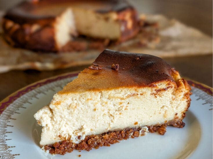 Gâteau au fromage basque au café