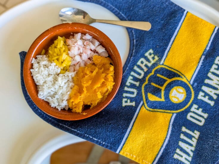 Assiette de crevettes nordiques pour bébé